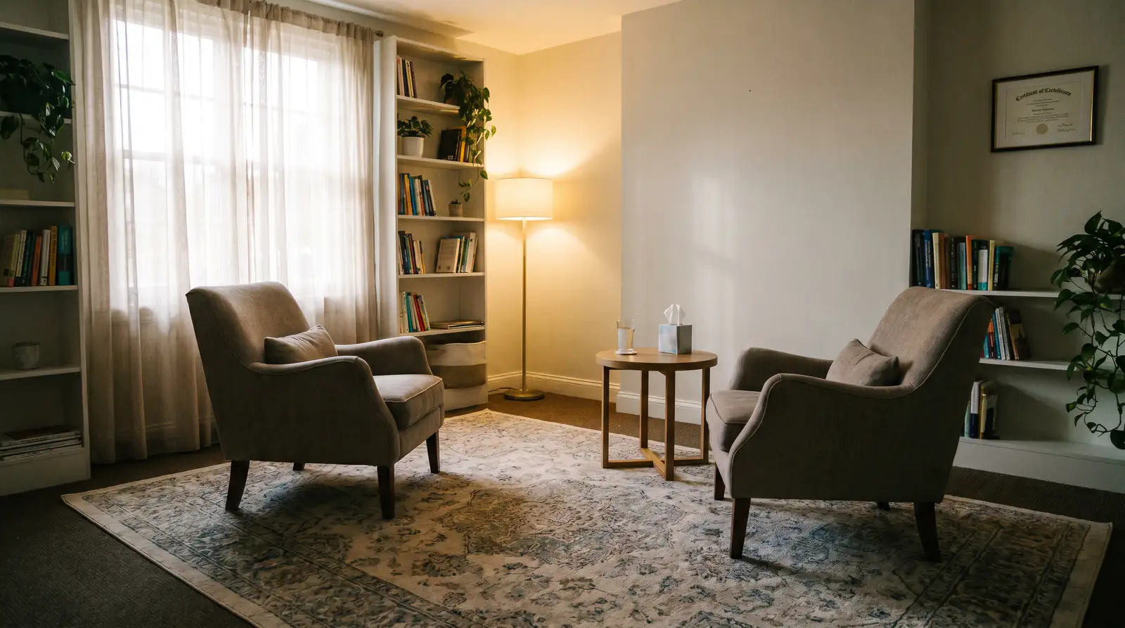 Rådgivningssamtale i privat rum