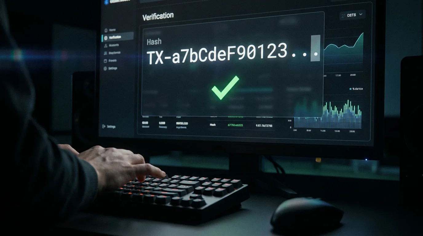 Hash-verifikation på blockchain
