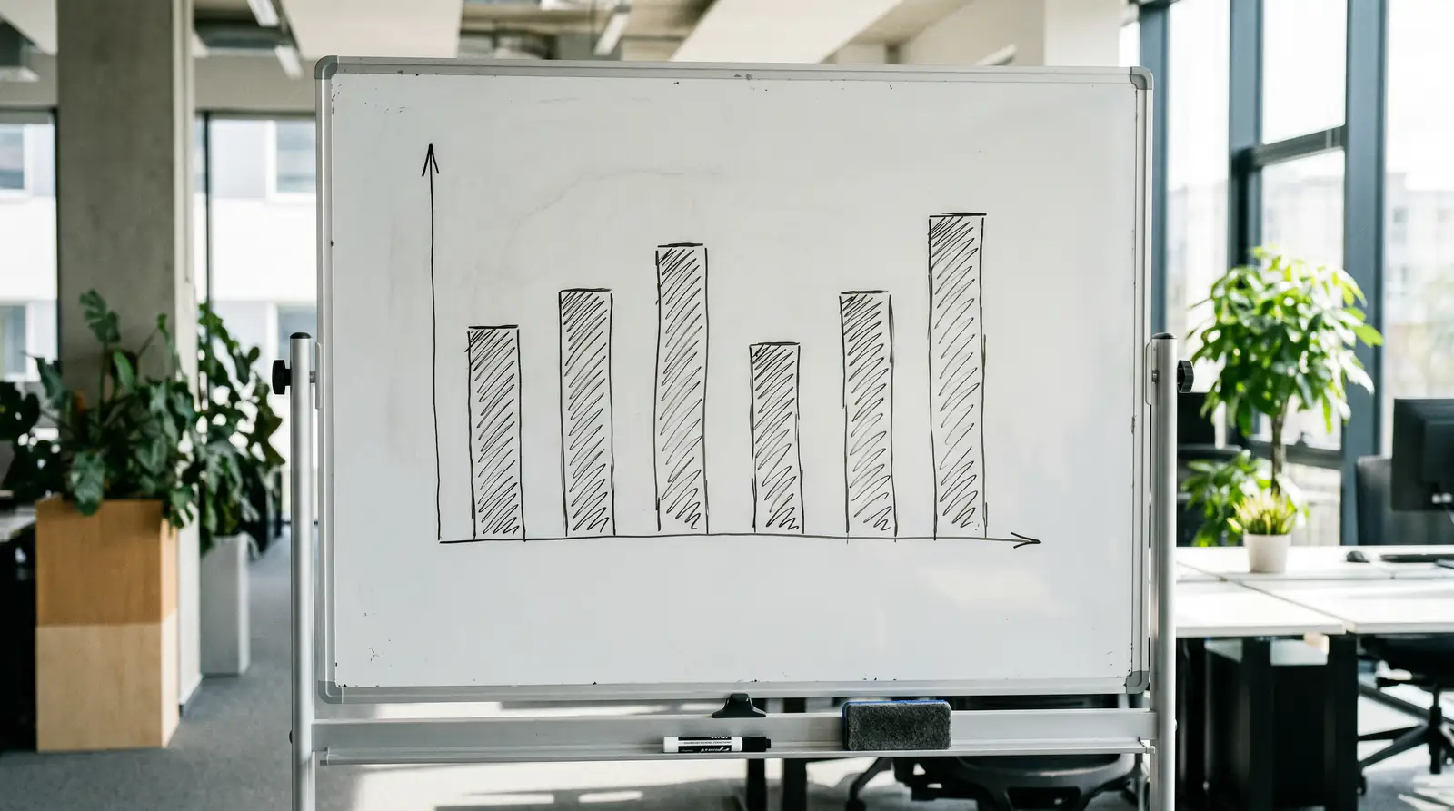 Whiteboard med matematik bag variable hjul